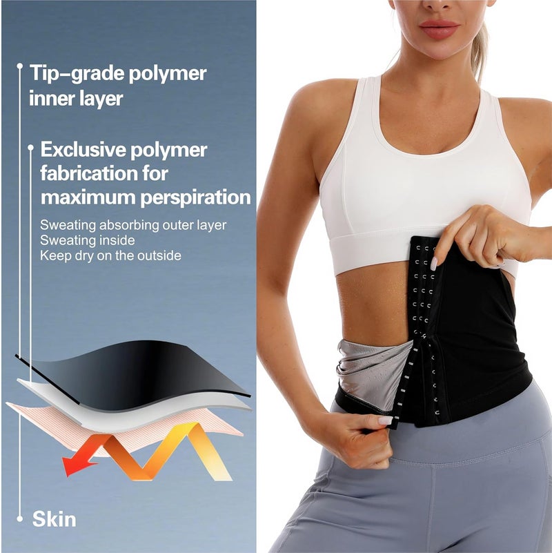 Dokelovy Sauna Suit Waist Trainer Band for Women Girls, Adjustable Waist Cincher Slimming Waist Trimmer for Lower Belly Fat - Image 4